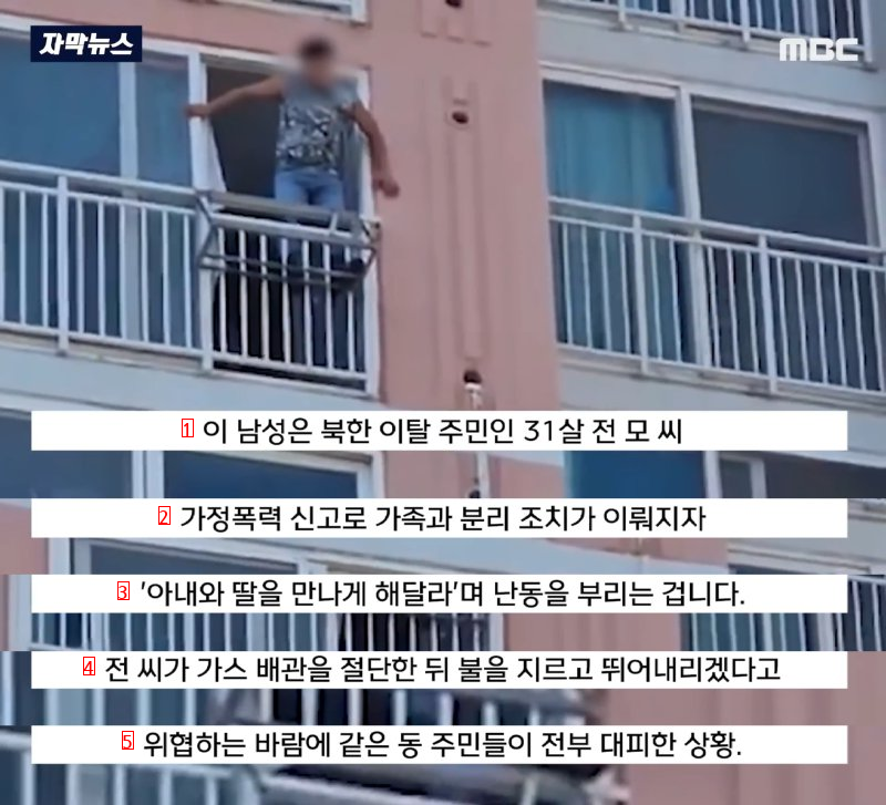 アパートの12階で暴れ回って警察特攻隊に鎮圧された男