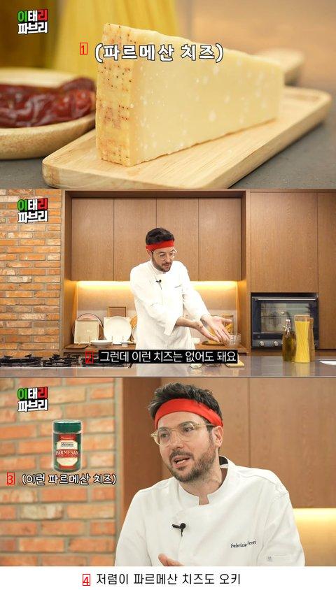 イタリアファブリが国籍を出して作った目玉焼きパスタ