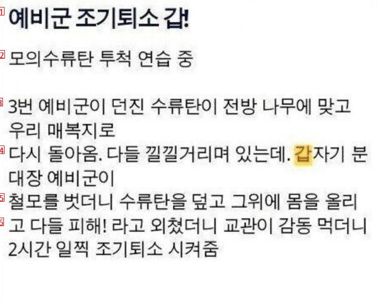 몸을 던져 수류탄을 막아낸 예비군