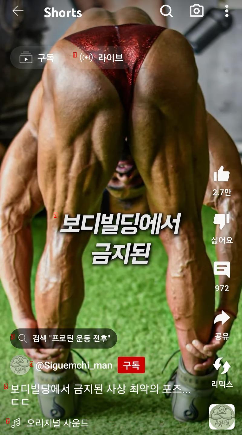 (후방) 보디빌딩에서 금지된 포즈