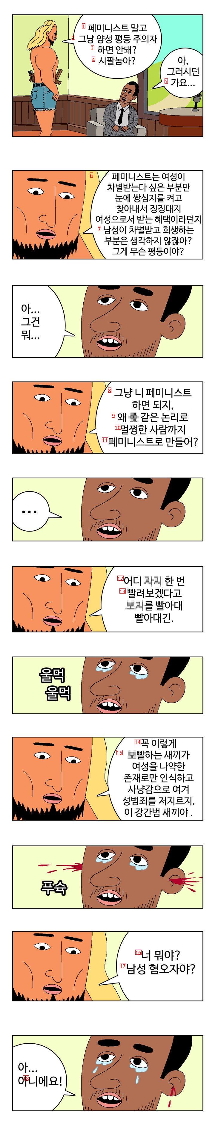 フェミニズムを敷く鬼鬼漫画レジェンド