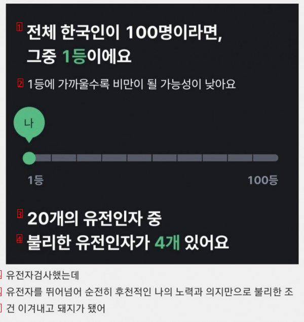 유전자의 한계를 극복한 인간승리