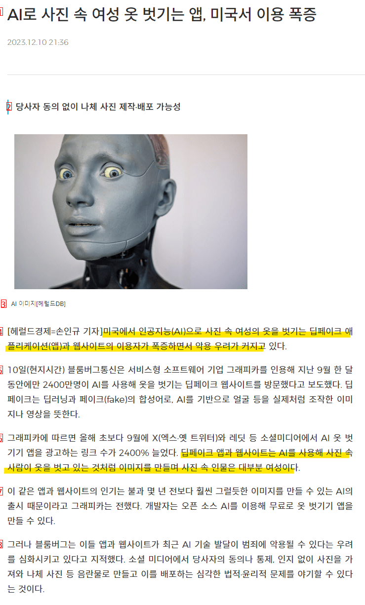 AI로 사진 속 여성 옷 벗기는 앱, 미국서 이용 폭증