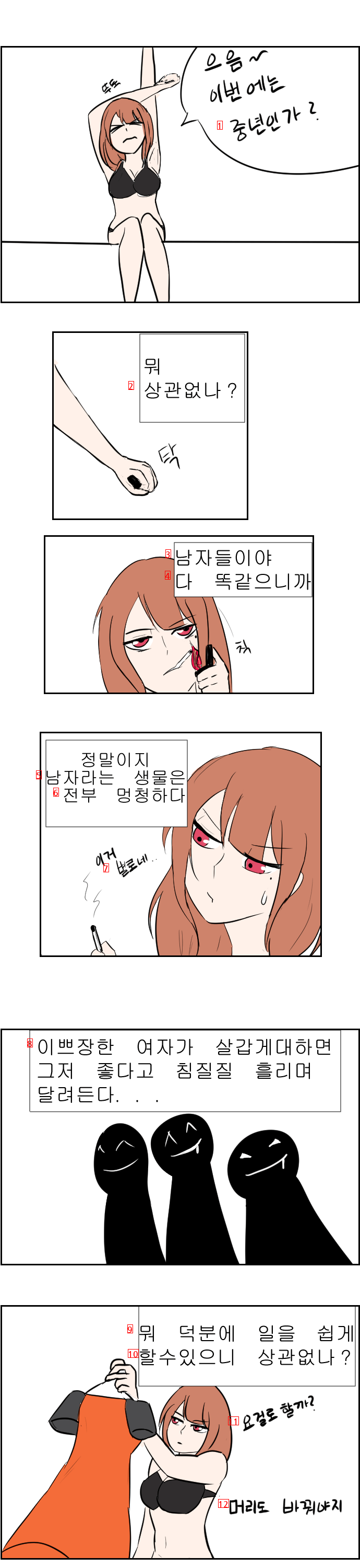 男性を誘惑する女性キラーmanhwa