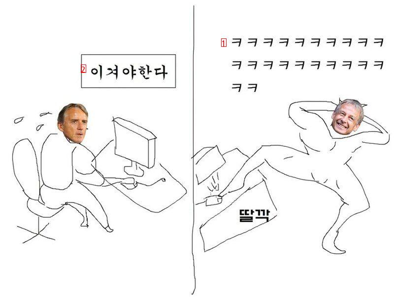 한국 vs 사우디 한짤 요약...