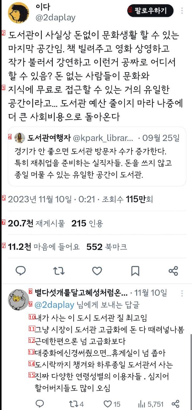 도서관은 돈 없어도 문화생활 할 수 있는 마지막 공간이다