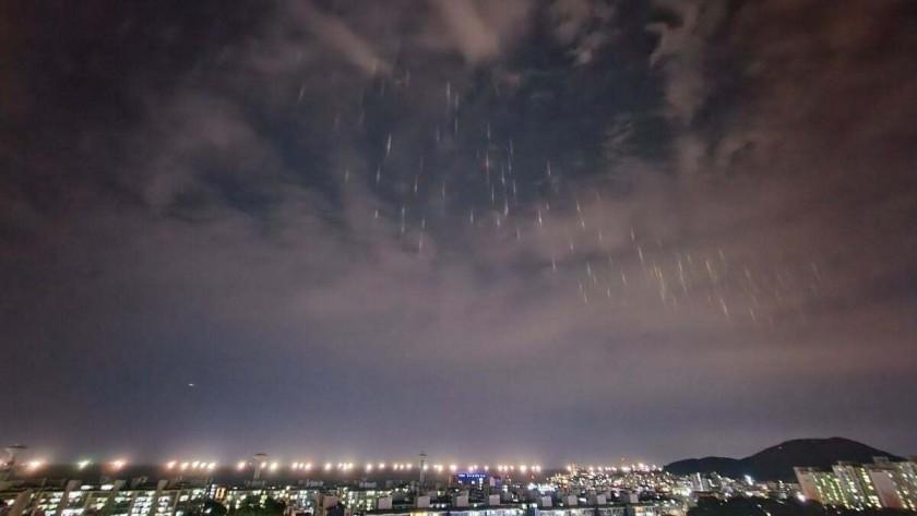 済州島の夜空で時々見える現象jpg