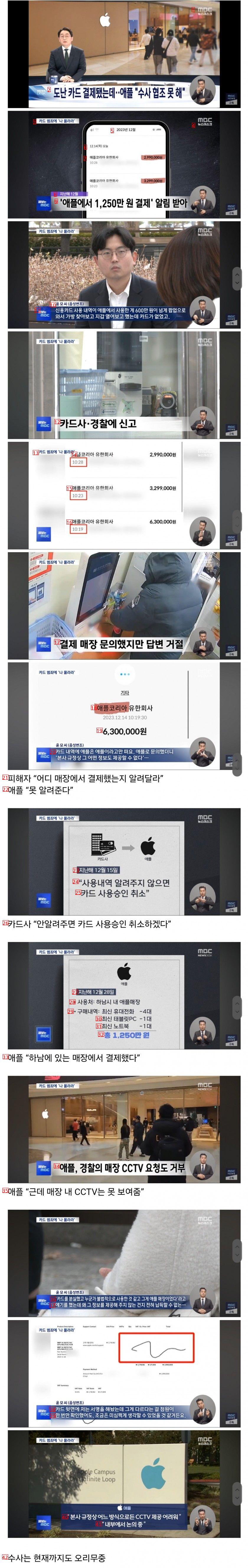 도난 카드로 결제됐는데 애플 “수사 협조 못 해”