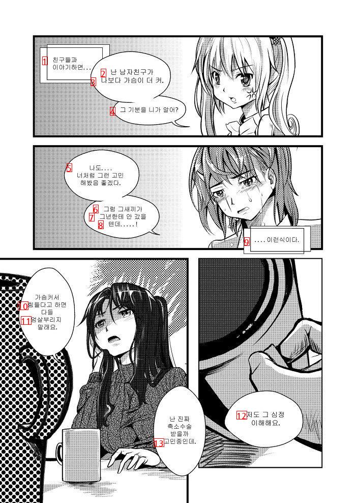 胸が大きくて悩んでる女 Manhwa