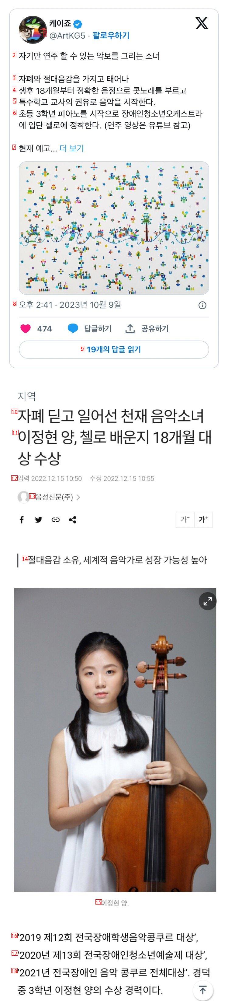 자기만 연주 할 수 있는 악보를 그리는 천재 음악소녀