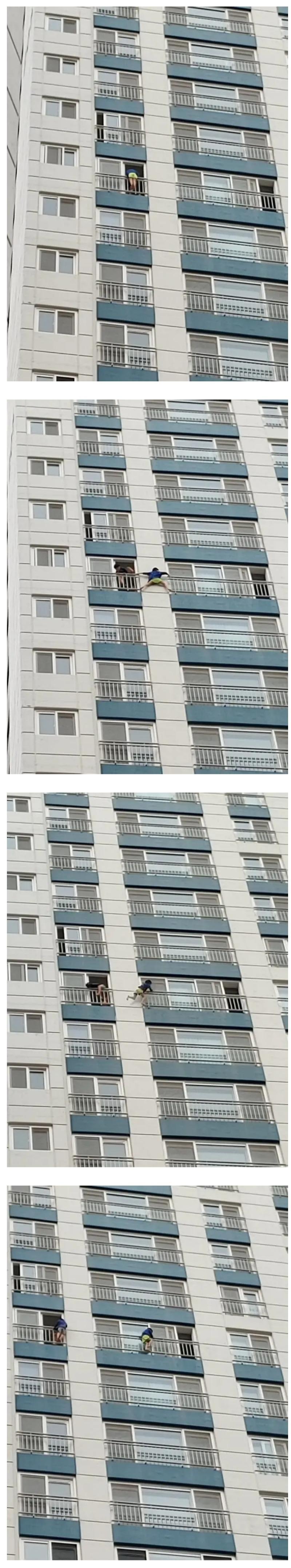 난리난 아파트 18층 초딩들