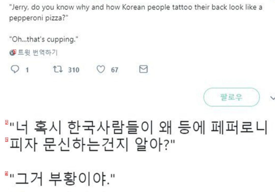 외국인이 궁금했던 한국의 피자 문신
