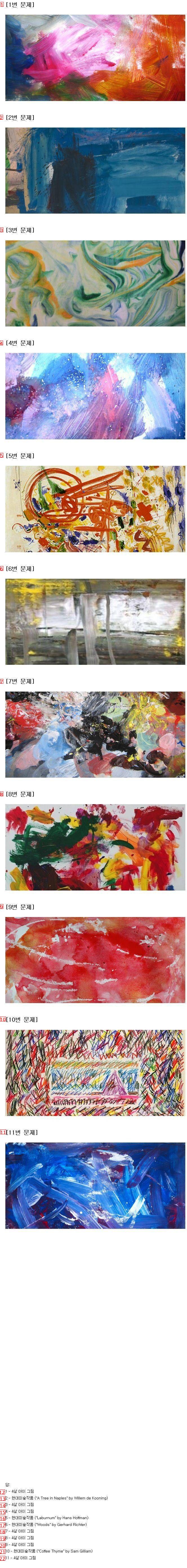 현대 미술 작품 vs 아이작품