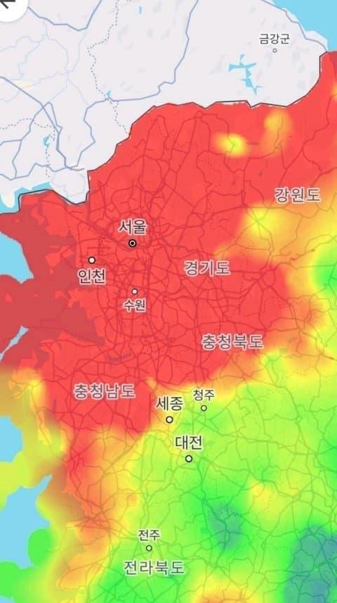 서울 미세먼지 1위 달성