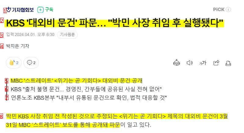 KBS ''대외비 문건'' 파문, """"박민 취임 후 실행""""