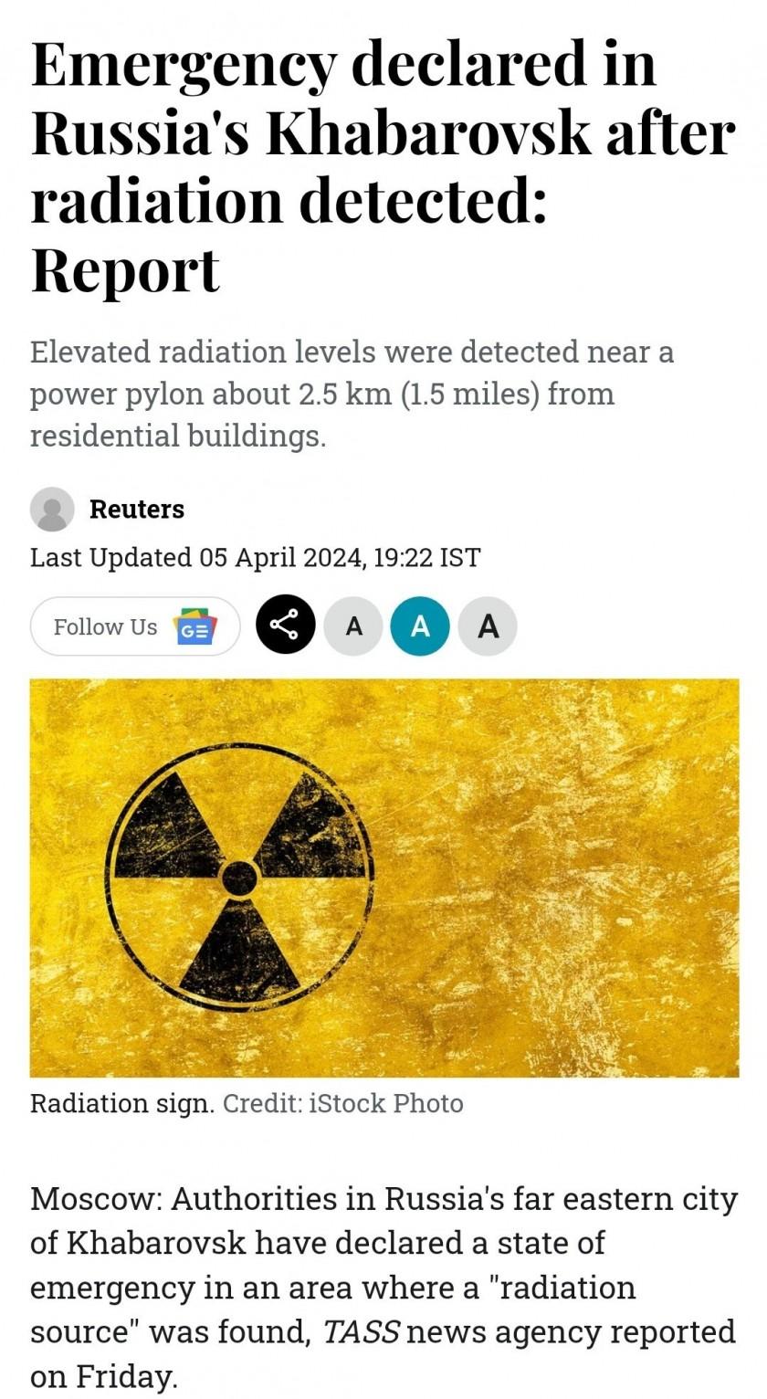 속보] 러시아 방사능 유출 비상사태 선포