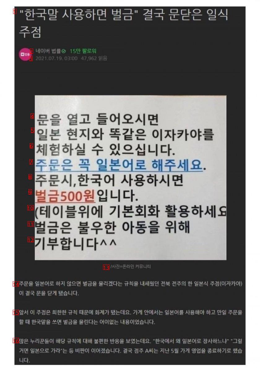 한국말 쓰면 벌금이라던 이자카야의 최후