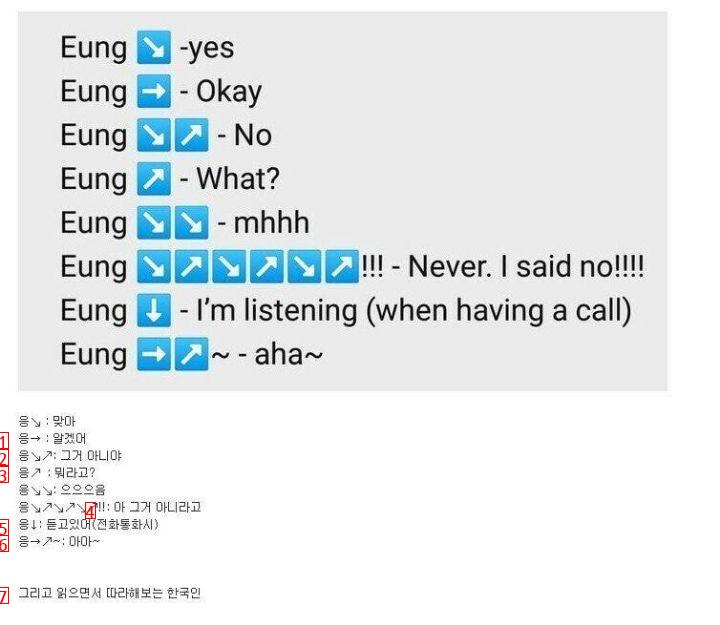 외국인들이 정리한 한국인의 ''응'' 사용법.txt
