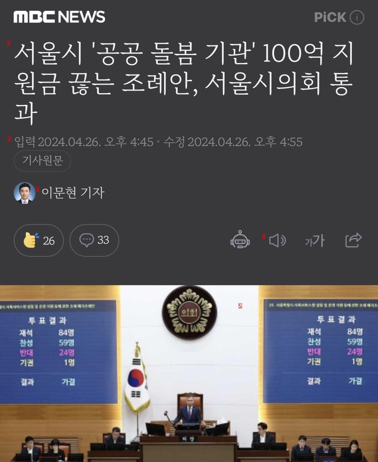 서울시 ''공공 돌봄 기관'' 100억 지원금 끊는 조례안