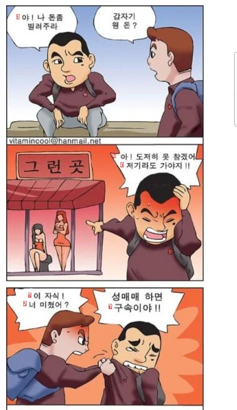 한국법을 풍자한 만화