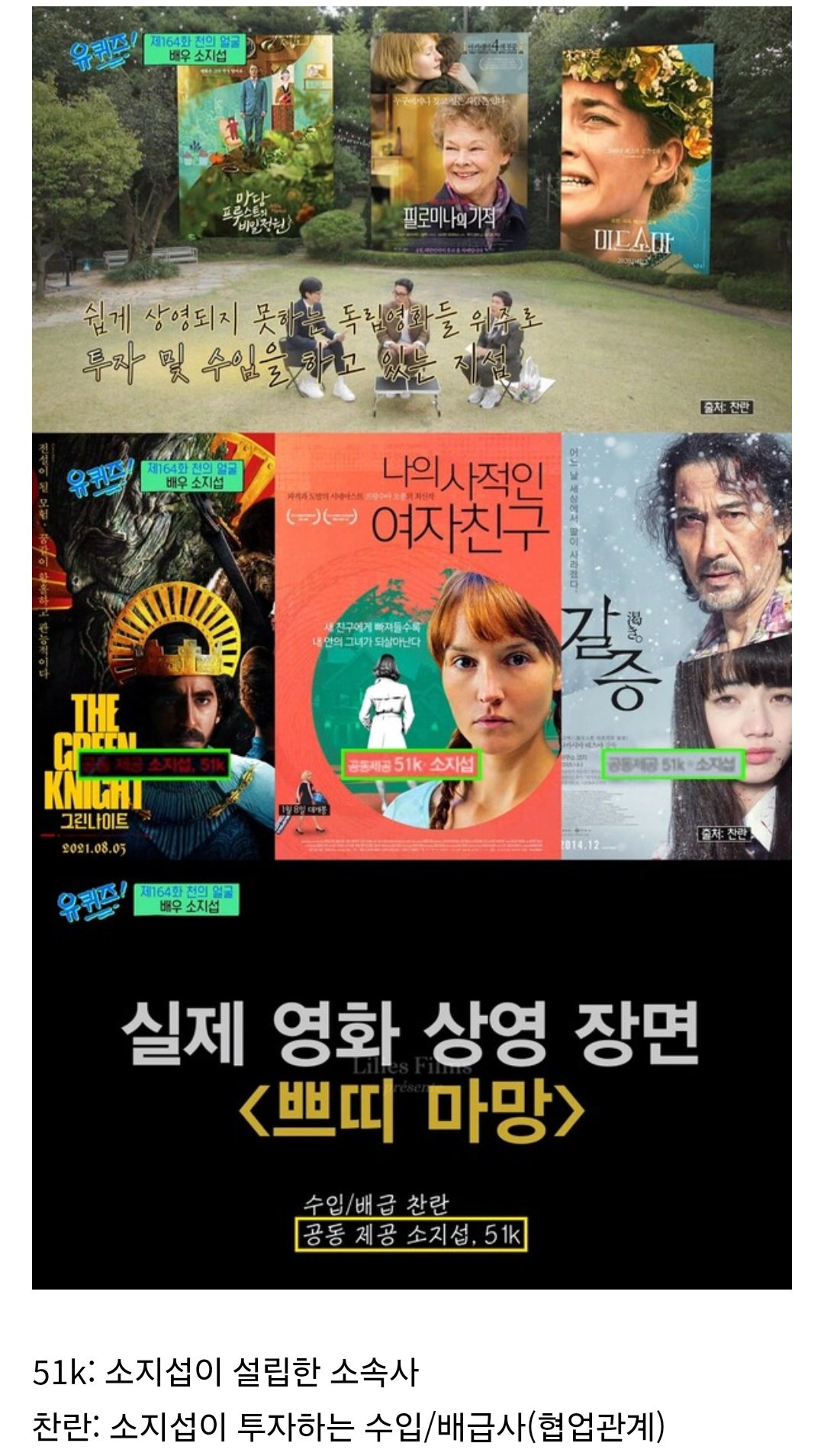 한국의 영화 마니아들이 소지섭에게 큰 신세 지고 있는 이유