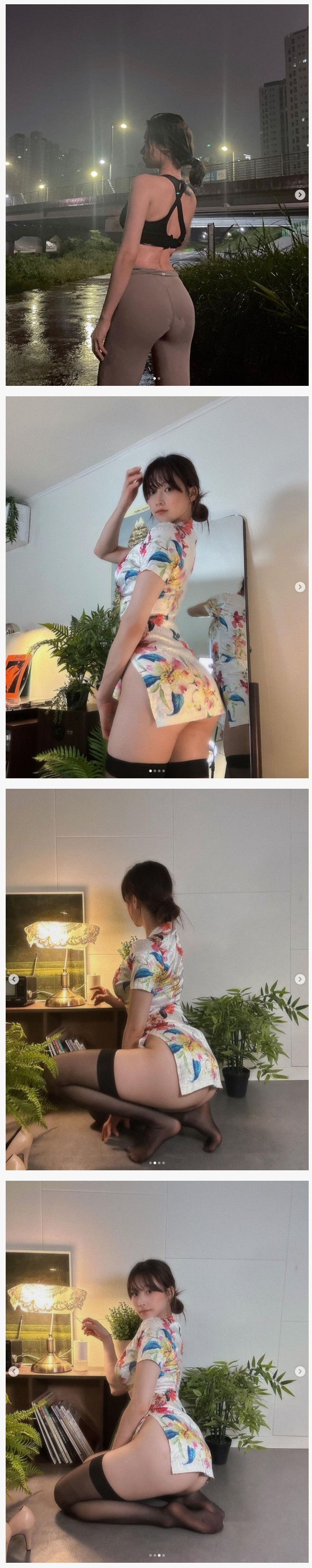 기립근과 엉덩이 노출에 항상 진심인 명아츄 비키니+속옷 착샷