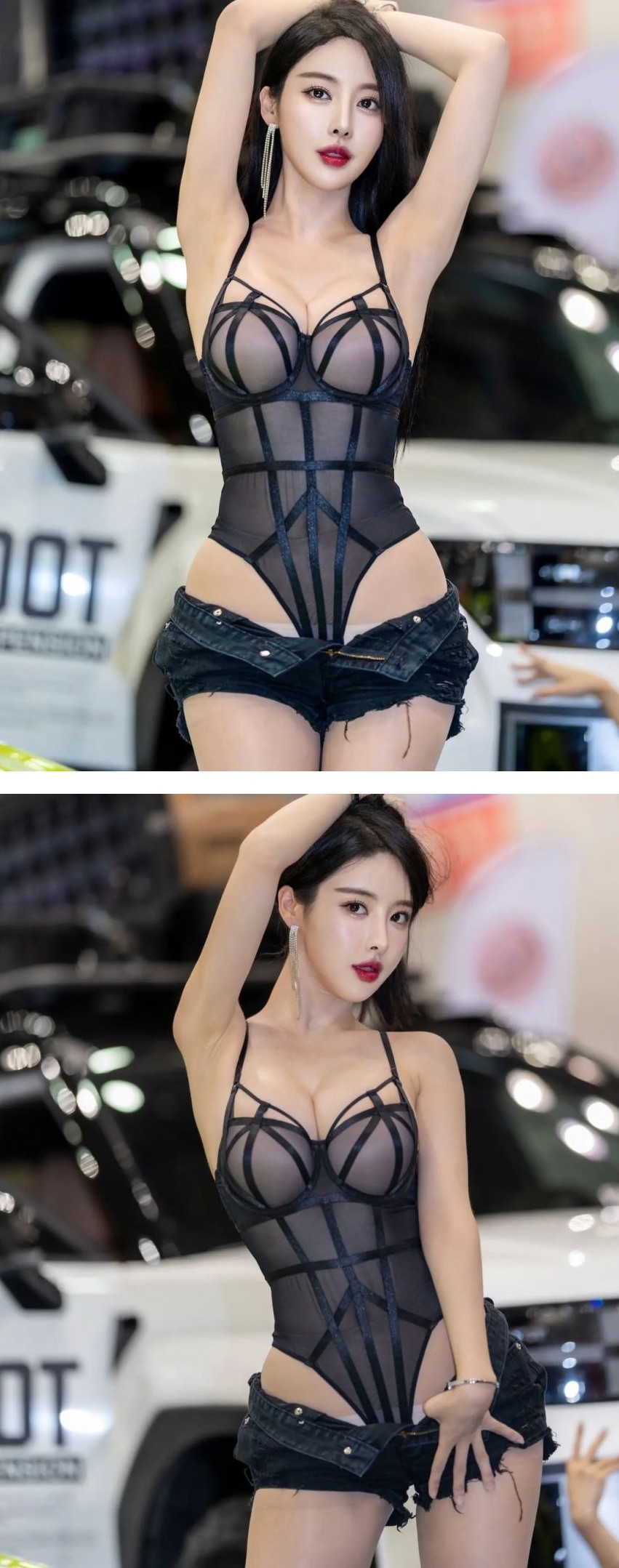 顔体型ㅈㄴかわいいレーシングモデル姉妹発見