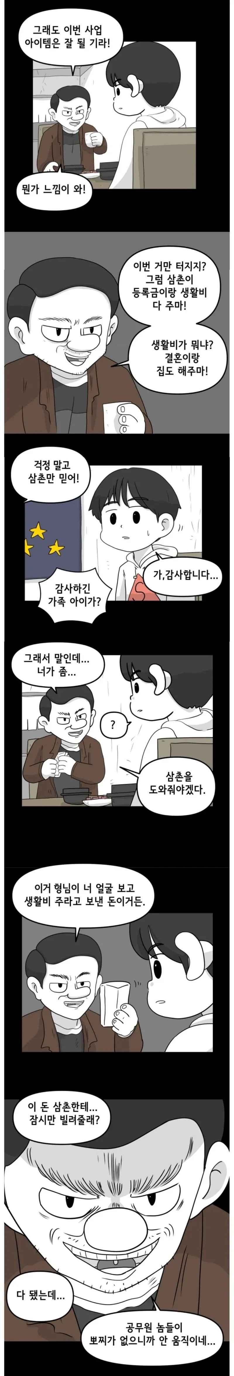 甥生活費を持ってきた極悪無道なおじさん。manhwa