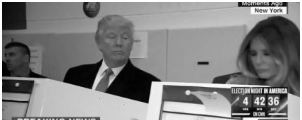 트럼프 부부 대통령투표 현장