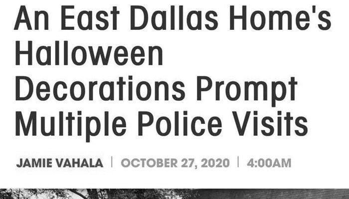 할로윈 장식때문에 경찰 출동함