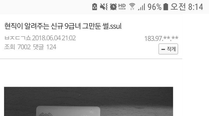 9급공무원 때려친 여자