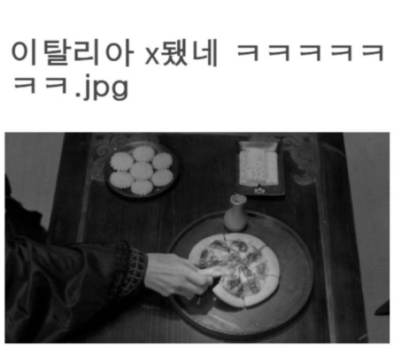 중국 묻은 이탈리아 피자