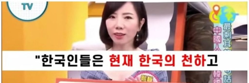 대만 방송에서 중국 패널에게 사실을 말햐주는 한국 눈나