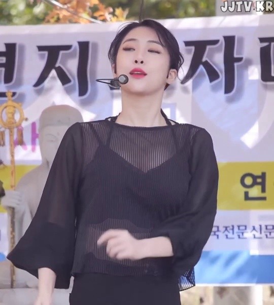 시스루 블랙 브라렛 라니아 혜미