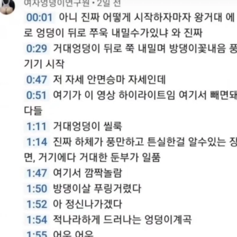 엉덩이를 연구하는 ㅈ문가