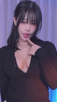 (SOUND)BJ 하루 오픈된 블랙 상의 가슴골 노출 출렁임