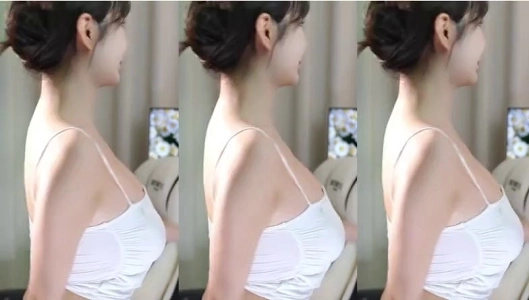 (SOUND)흰 끈나시 + 팬티급 돌핀팬츠 입은 둘기얏 아찔한 몸매