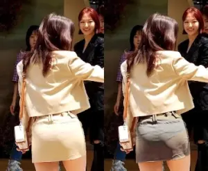 오피스룩 안유진 밝기조절