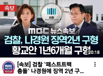 나경원 징역 2년 구형