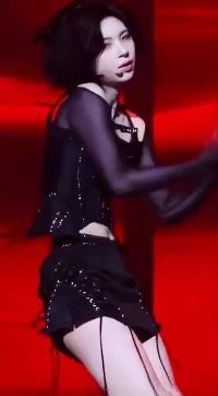 검정 란제리룩 엔믹스 배이 잘록한 개미허리 배꼽 + 꿀벅지