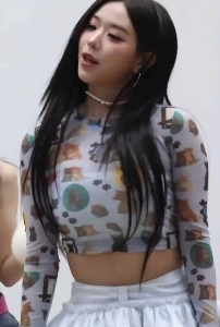 묵직한 크롭 트리플에스 김채연