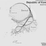 대한민국 인구비례 카토그램 지도