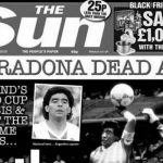 디에고 마라도나 사망소식 전하는 영국언론