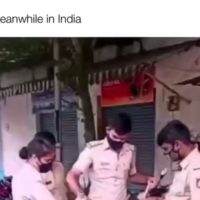 인도 경찰의 소독 대상