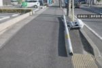 일본에서 횡단보도에 설치된 철제 신호등이 무너진 이유
