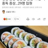 분당 김밥집에서 45명 집단식중독 발생