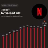 넷플릭스 역대 월간최고결제금액 경신...