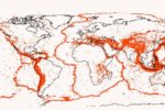 지난 20년간 진도 5 이상 지진 세계지도에 표시