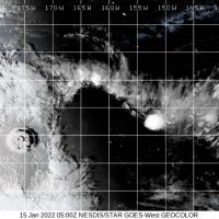 통가 화산 폭발 위성사진