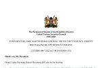 긴급 소집된 UN 안보리 회의에서 케냐 대사의 일침